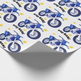 Papel de ajuste de la motocicleta azul y el mensaj
