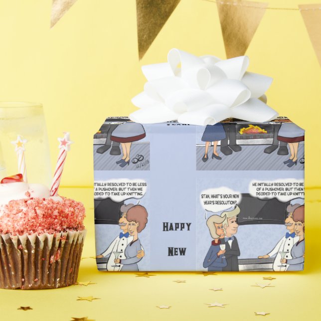 Papel de ajuste de la resolución de Año Nuevo (Fiesta de cumpleaños )