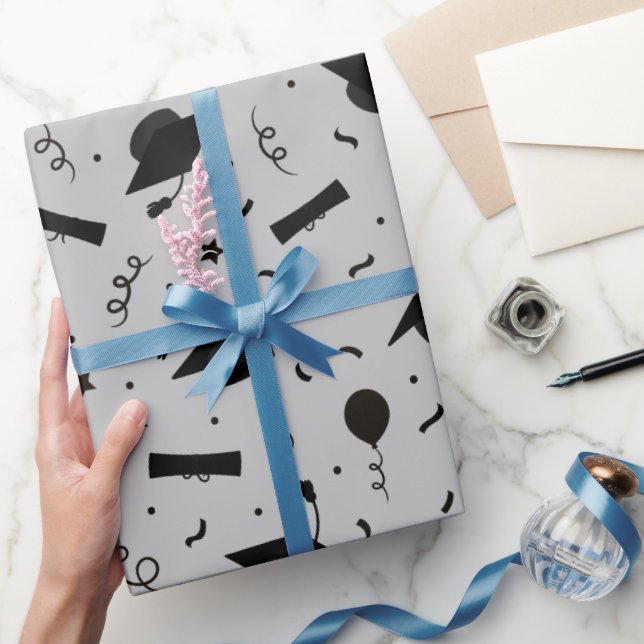 Papel de ajuste de la tapa de graduación negra (Regalar)