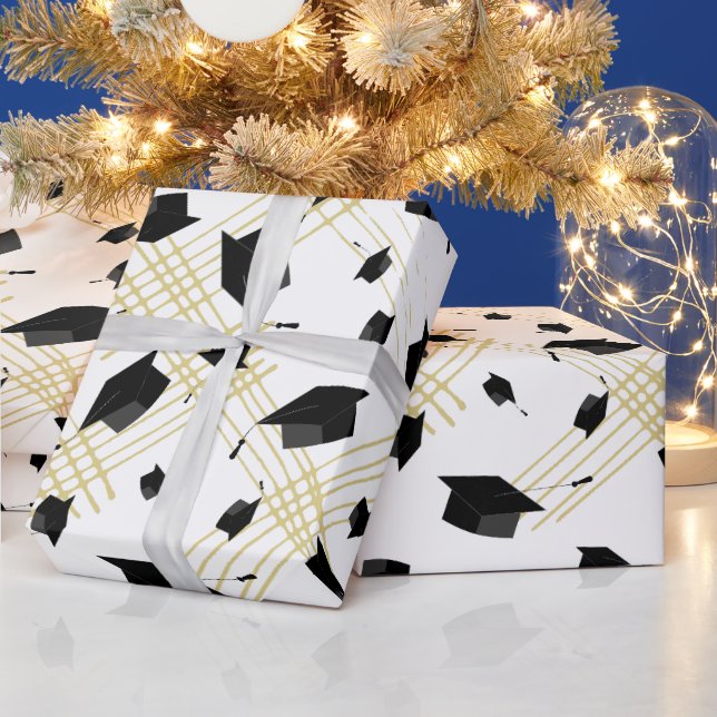 Papel de ajuste de la tapa de graduación negra (Vacaciones)