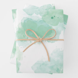 Papel de ajuste de las acuarelas verdes