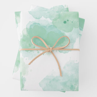 Papel de ajuste de las acuarelas verdes