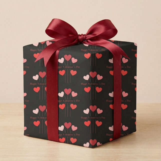 Papel de ajuste de los corazones de la declaración (Statement Hearts Wrapping Paper)