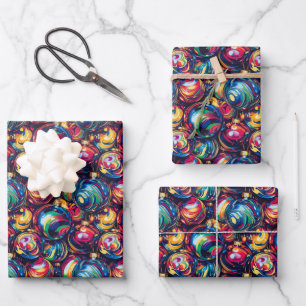 Papel de ajuste de los ornamentos de Navidad