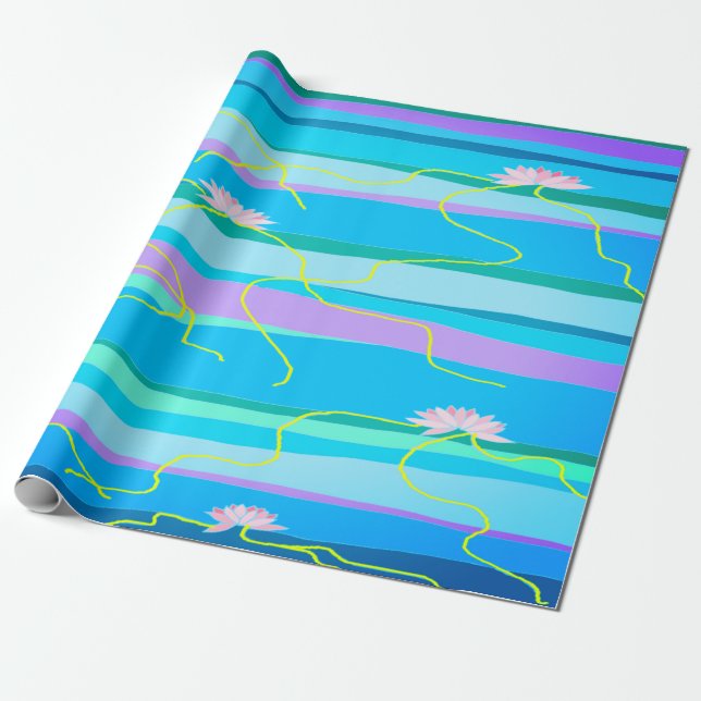 Papel de ajuste de Lotus rosa (Desenrollado)