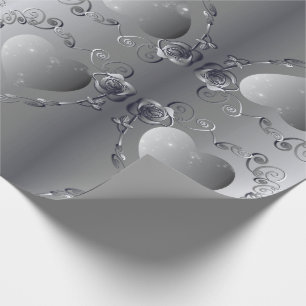 Papel de ajuste de marco Rosa plateado