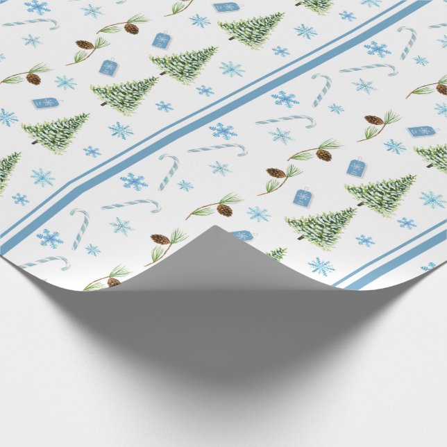 Papel de ajuste de Navidades azules (Esquina)