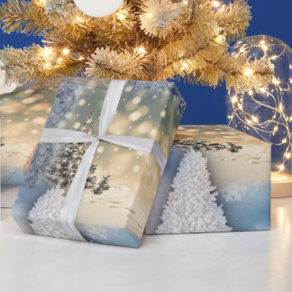 Papel de ajuste de Navidades blancos