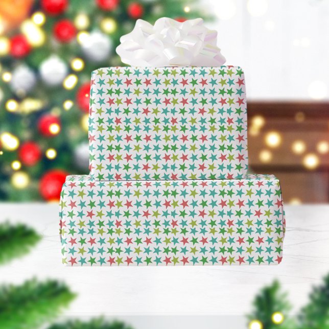 Papel de ajuste de Navidades de patrón de estrella (Subido por el creador)