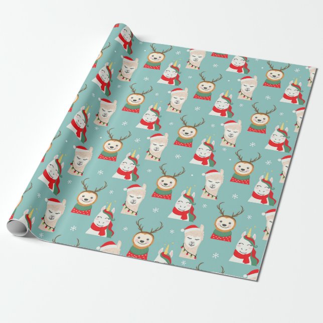 Papel de ajuste de Navidades pequeños (Desenrollado)