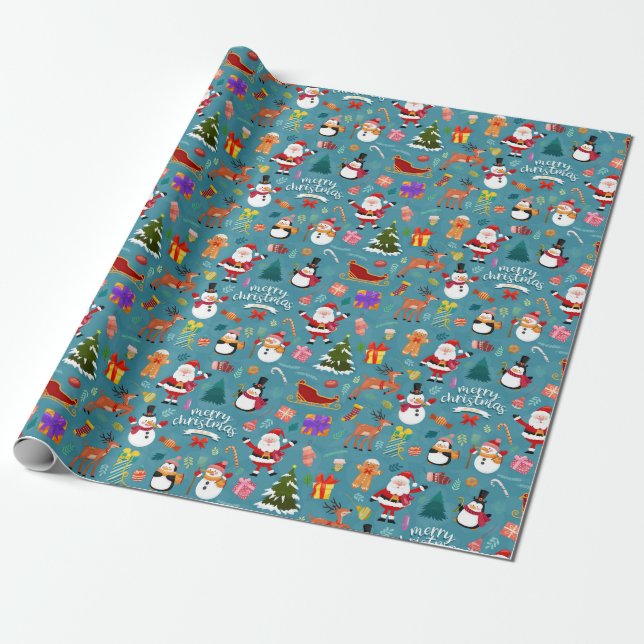 Papel de ajuste de Navidades pequeños (Desenrollado)