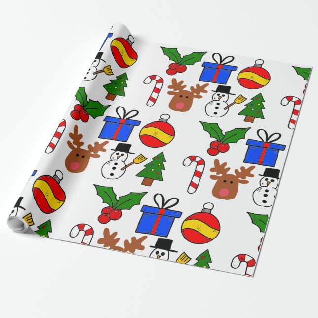 Papel de ajuste de Navidades personalizados (Desenrollado)