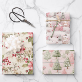 Papel de ajuste de Navidades retro