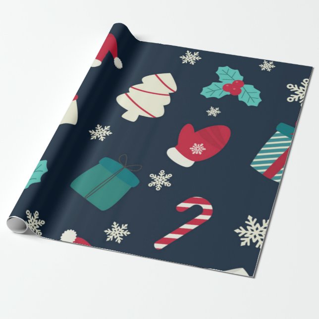 Papel de ajuste de Navidades tradicionales (Desenrollado)