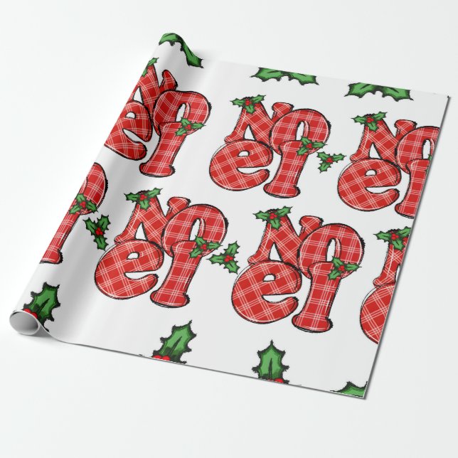 Papel de ajuste de noel (Desenrollado)