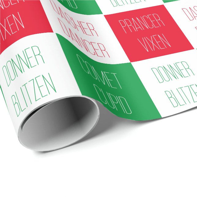 Papel de ajuste de nombres REINDEER (Esquina del rollo)