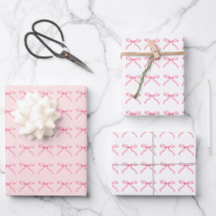 Papel de ajuste de patrón de coqueta de arcos rosa