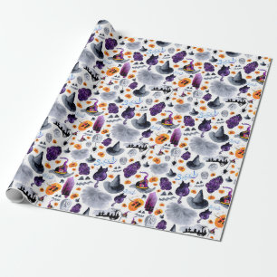 Papel de ajuste de patrón de Halloween de color de