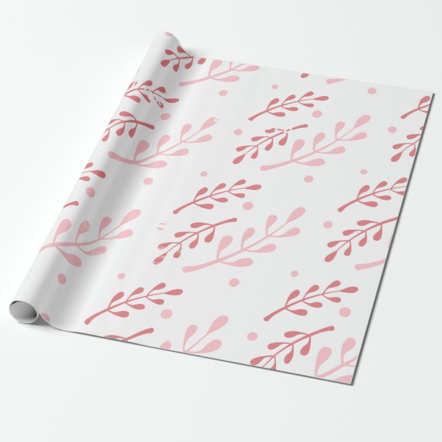 Papel de ajuste de patrón de hoja roja (Desenrollado)