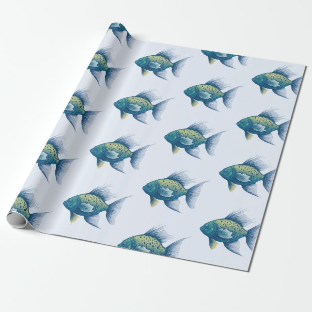 Papel de ajuste de patrón de pescado (Desenrollado)