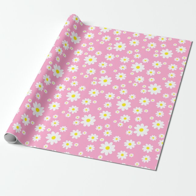 Papel de ajuste de patrón de primavera de margarit (Desenrollado)