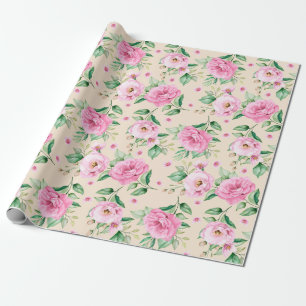 Papel de ajuste de patrón floral