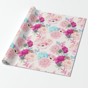 Papel de ajuste de patrón floral