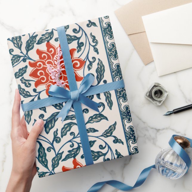 Papel de ajuste de patrón floral (Regalar)