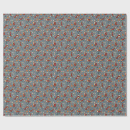 Papel de ajuste de patrón Fox en colores otoñales 