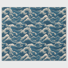 Papel de ajuste de patrón ondulado japonés