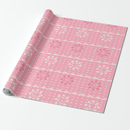 Papel de ajuste de patrón rosa y crema