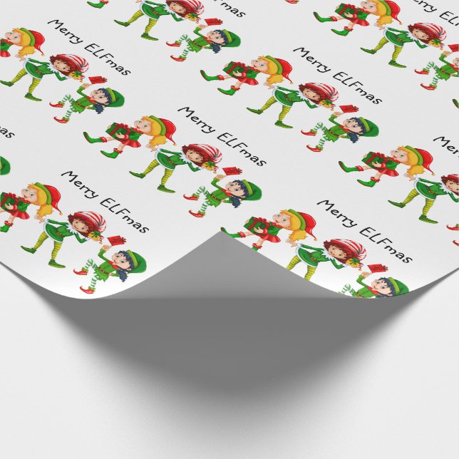 Papel de ajuste de patrones de Navidades ELF (Esquina)