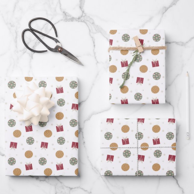 Papel de ajuste de patrones de navidades - Hojas (Anverso)