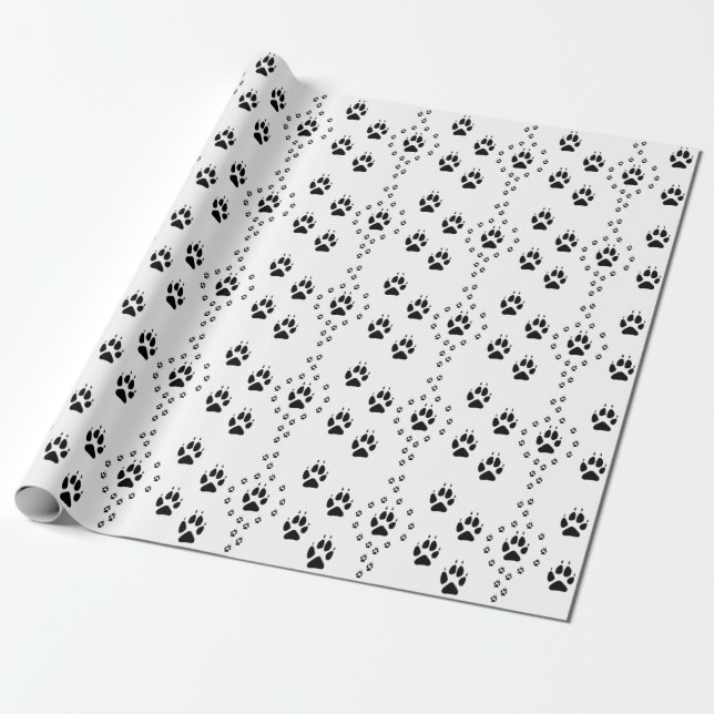 Papel de ajuste de pista de perro o lobo (Desenrollado)