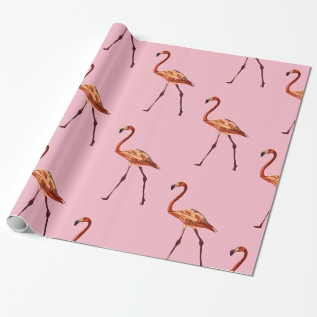 Papel de ajuste de planos de flamencos rosados (Desenrollado)