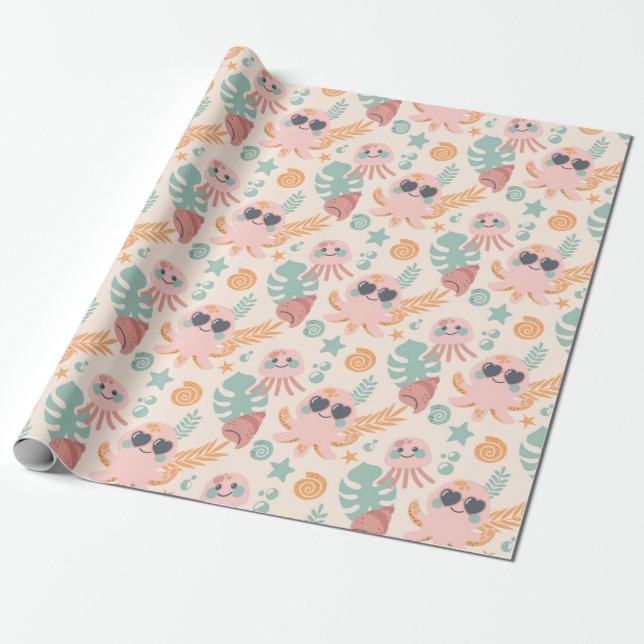 Papel de ajuste de pulpo corto (Desenrollado)