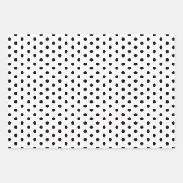 Papel de ajuste de puntos de polka blanca de Moda 