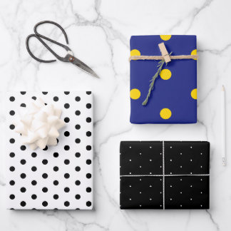 Papel de ajuste de puntos de polka blanca de Moda