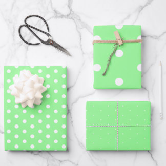 Papel de ajuste de puntos de polka blanca de una m
