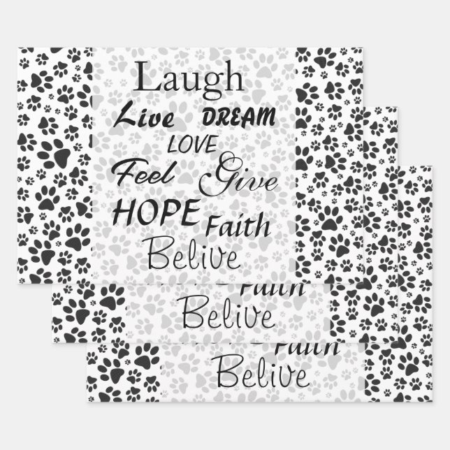 Papel de ajuste de puntos de polka blanco y negro (Set)