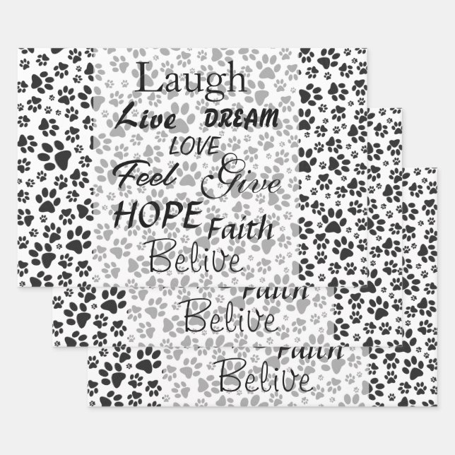 Papel de ajuste de puntos de polka blanco y negro (Set)