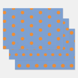 Papel de ajuste de puntos de polka (Denim Blue & N