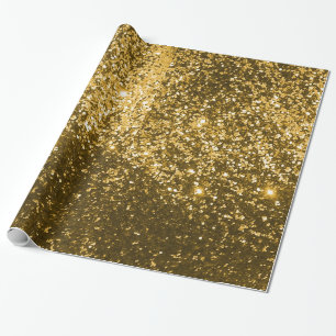 Papel de ajuste de Purpurina dorado