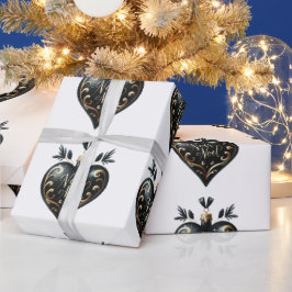 Papel de ajuste de regalo con forma de ornamento d