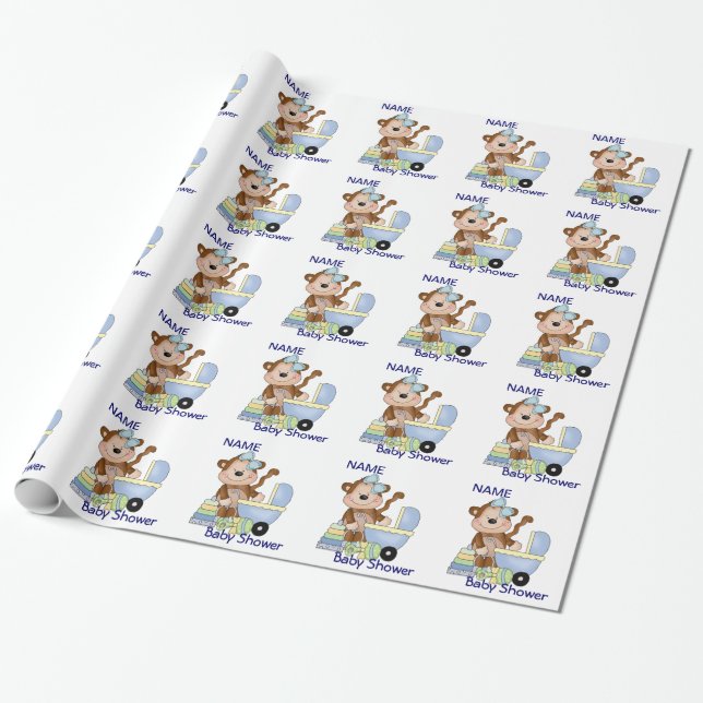 Papel de ajuste de regalo de Baby Shower (Desenrollado)