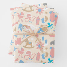 Papel de ajuste de regalo de Baby Shower (conjunto
