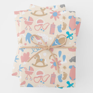 Papel de ajuste de regalo de Baby Shower (conjunto