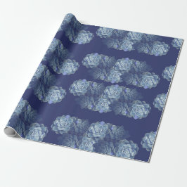 Papel de ajuste de regalo de Cactus azules
