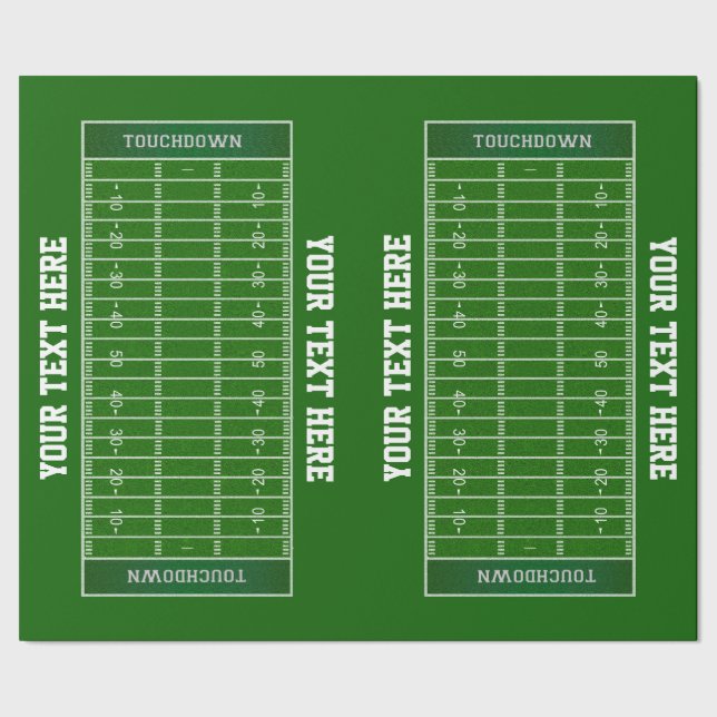 Papel de ajuste de regalo de campo de fútbol perso (Costura)