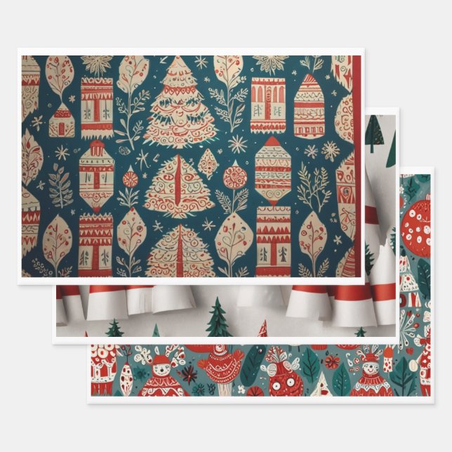 Papel de ajuste de regalo de dinosaurios (Set)